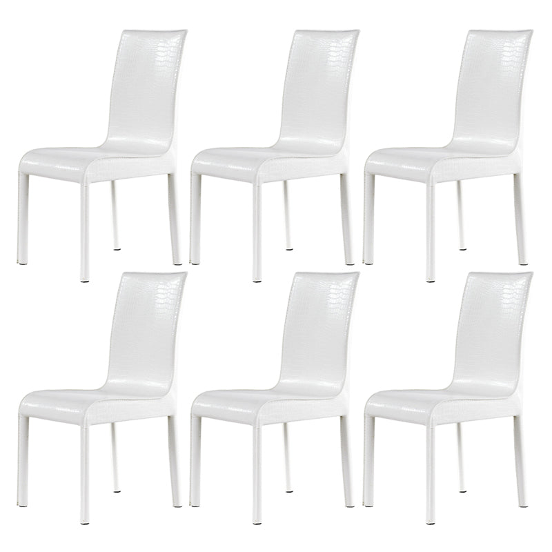 Modern Style Faux Leather Dining Side Chairs Metal Dining Chair for Restaurant Use