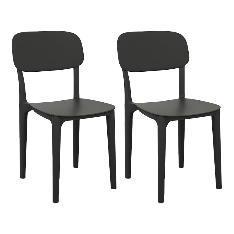 Scandinavian Stackable Home Side Chair Matte Finish Plastic Dining Chair