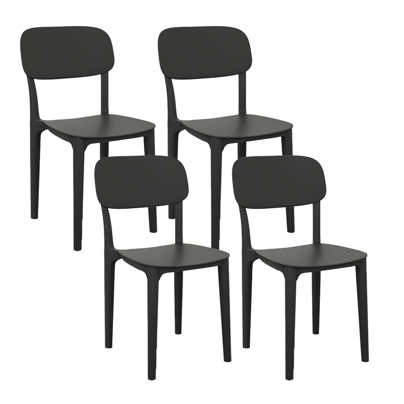 Scandinavian Stackable Home Side Chair Matte Finish Plastic Dining Chair