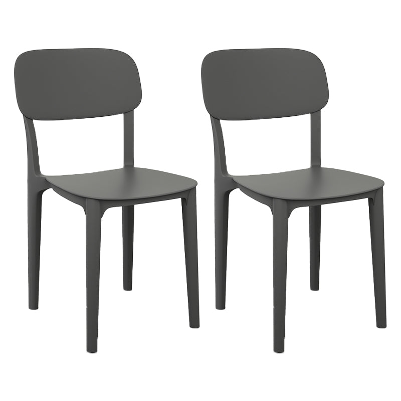 Scandinavian Stackable Home Side Chair Matte Finish Plastic Dining Chair