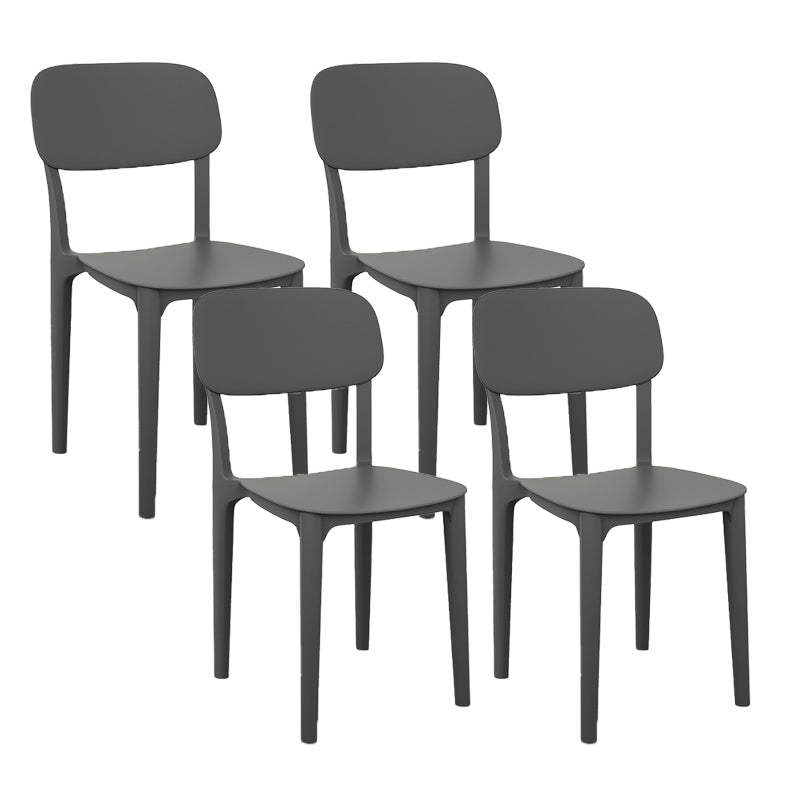 Scandinavian Stackable Home Side Chair Matte Finish Plastic Dining Chair