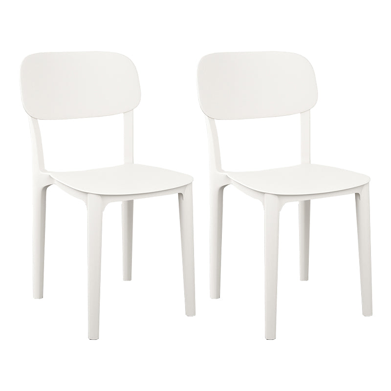 Scandinavian Stackable Home Side Chair Matte Finish Plastic Dining Chair