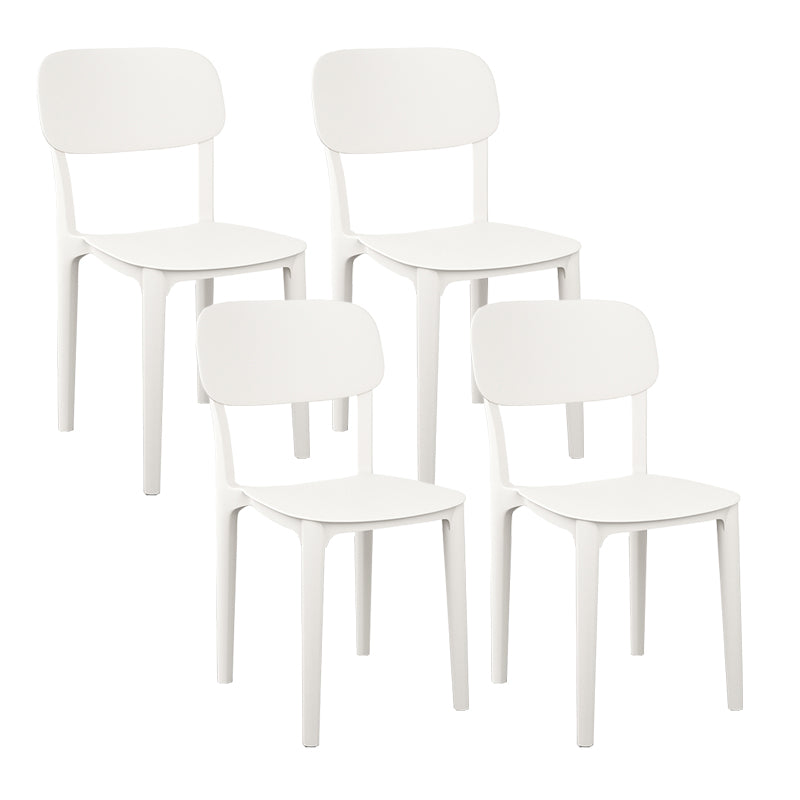 Scandinavian Stackable Home Side Chair Matte Finish Plastic Dining Chair