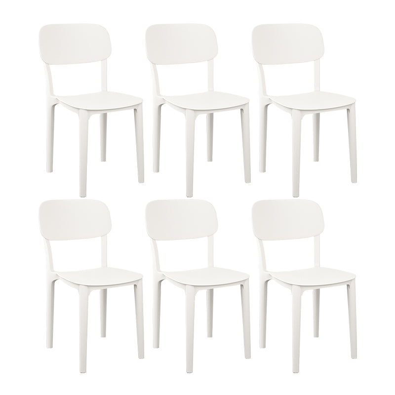 Scandinavian Stackable Home Side Chair Matte Finish Plastic Dining Chair