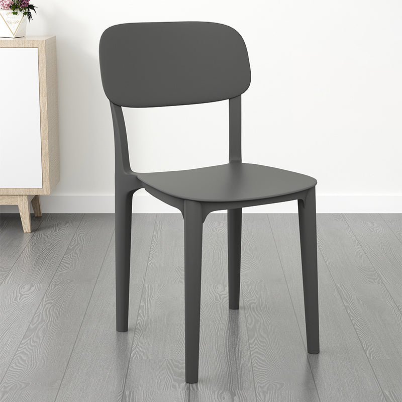 Scandinavian Stackable Home Side Chair Matte Finish Plastic Dining Chair