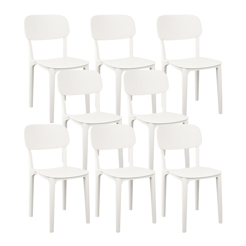 Scandinavian Stackable Home Side Chair Matte Finish Plastic Dining Chair