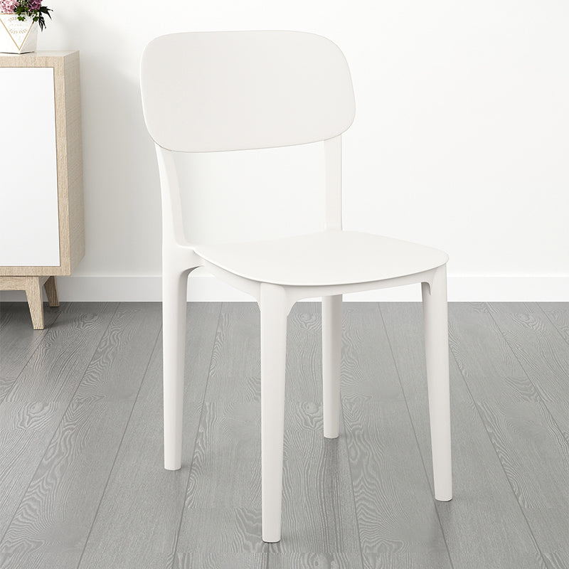 Scandinavian Stackable Home Side Chair Matte Finish Plastic Dining Chair