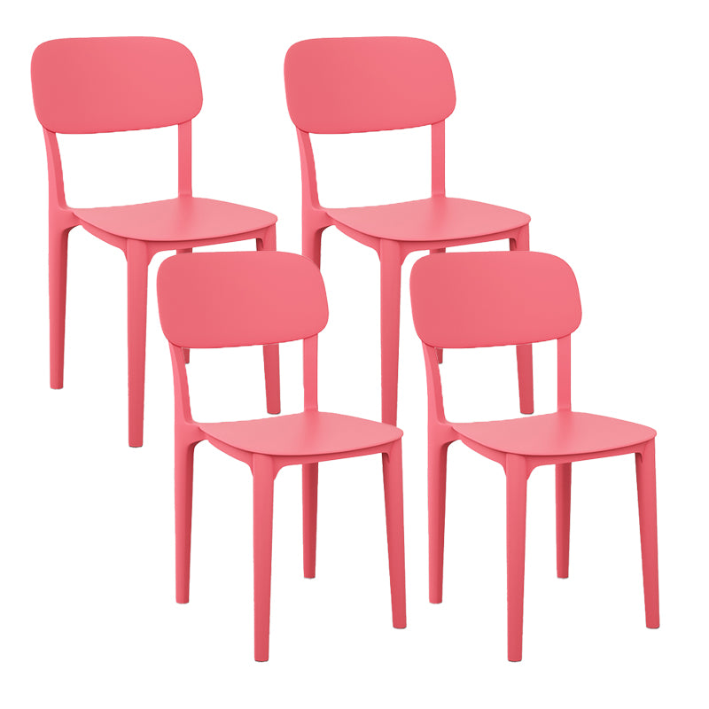 Scandinavian Stackable Home Side Chair Matte Finish Plastic Dining Chair