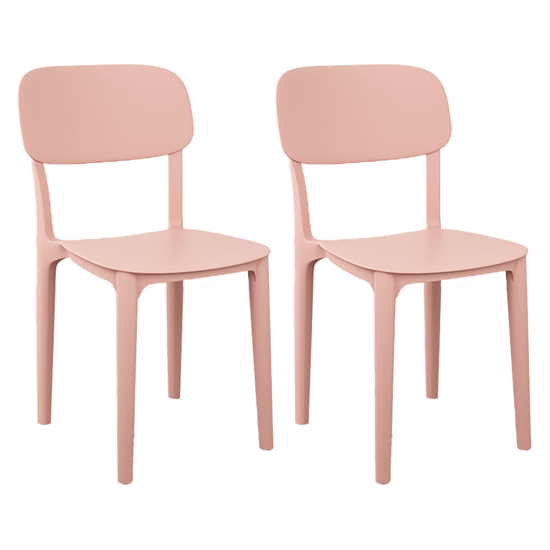 Scandinavian Stackable Home Side Chair Matte Finish Plastic Dining Chair