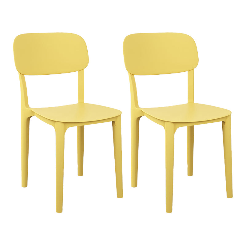 Scandinavian Stackable Home Side Chair Matte Finish Plastic Dining Chair