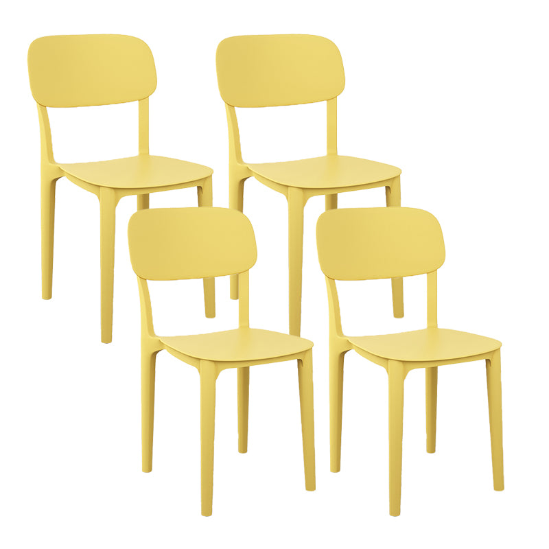 Scandinavian Stackable Home Side Chair Matte Finish Plastic Dining Chair