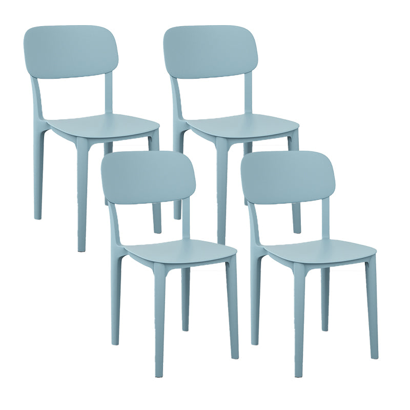 Scandinavian Stackable Home Side Chair Matte Finish Plastic Dining Chair