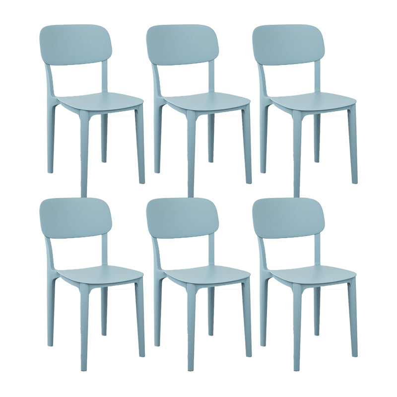 Scandinavian Stackable Home Side Chair Matte Finish Plastic Dining Chair