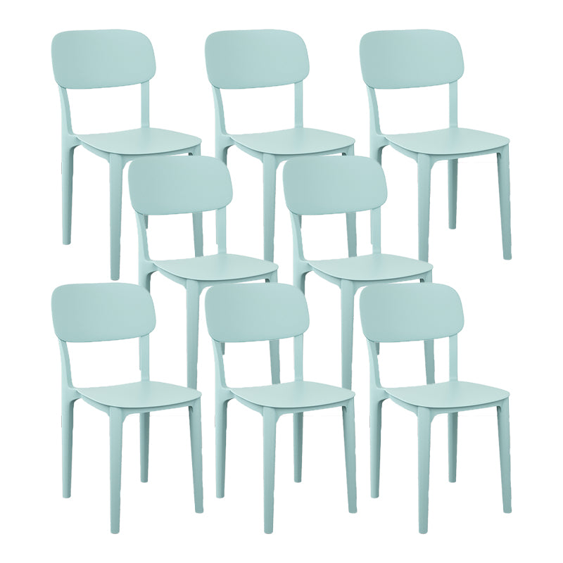 Scandinavian Stackable Home Side Chair Matte Finish Plastic Dining Chair