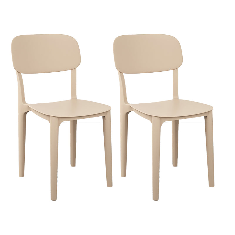 Scandinavian Stackable Home Side Chair Matte Finish Plastic Dining Chair