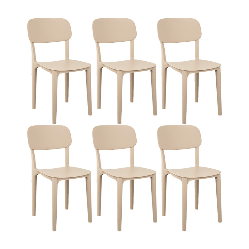 Scandinavian Stackable Home Side Chair Matte Finish Plastic Dining Chair