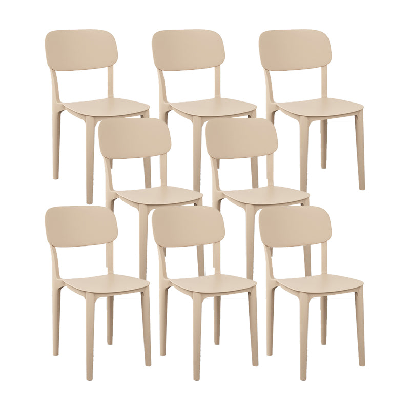 Scandinavian Stackable Home Side Chair Matte Finish Plastic Dining Chair