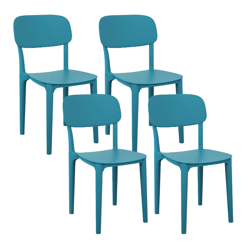 Scandinavian Stackable Home Side Chair Matte Finish Plastic Dining Chair