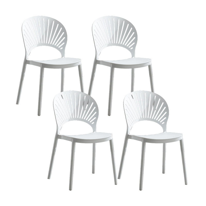 Scandinavian Matte Finish Plastic Dining Chair Home Stacking Side Chair