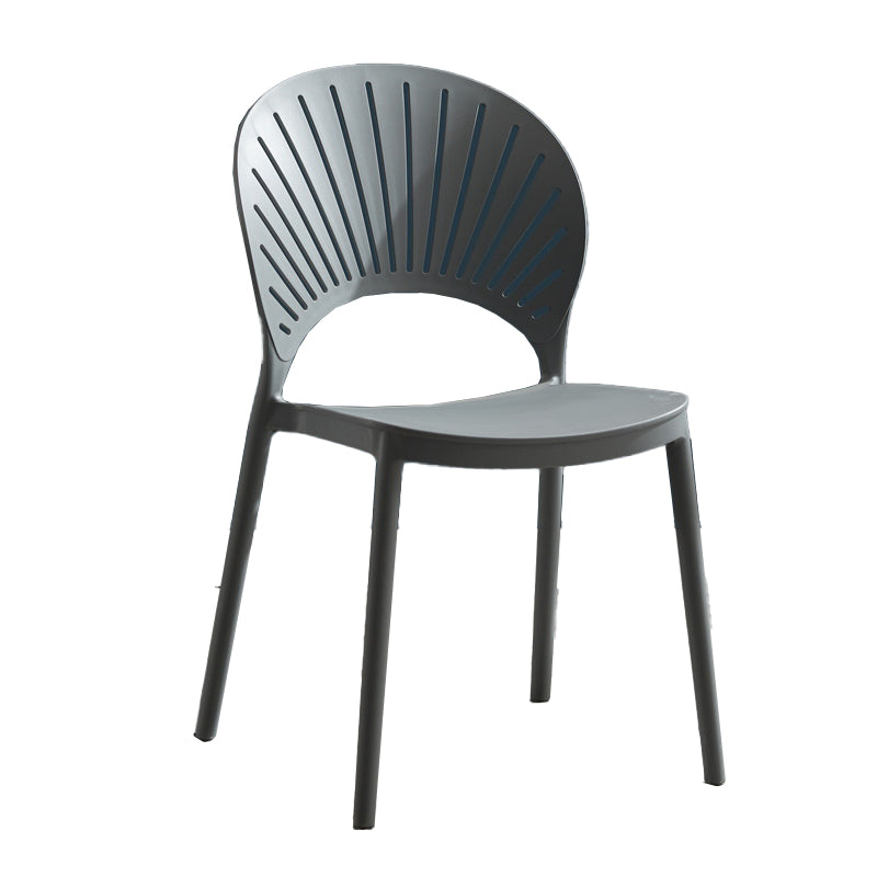 Scandinavian Matte Finish Plastic Dining Chair Home Stacking Side Chair