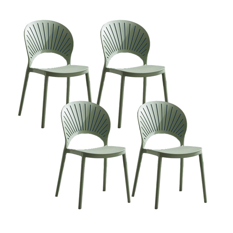 Scandinavian Matte Finish Plastic Dining Chair Home Stacking Side Chair