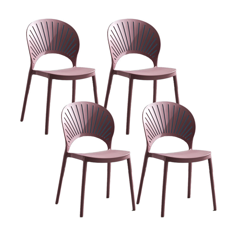 Scandinavian Matte Finish Plastic Dining Chair Home Stacking Side Chair