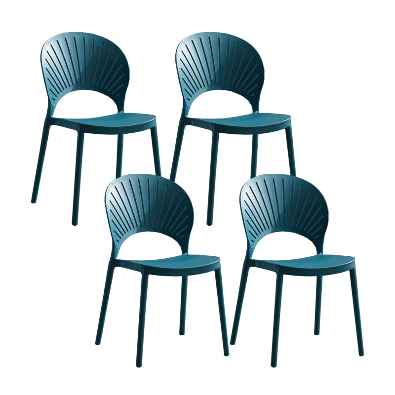 Scandinavian Matte Finish Plastic Dining Chair Home Stacking Side Chair