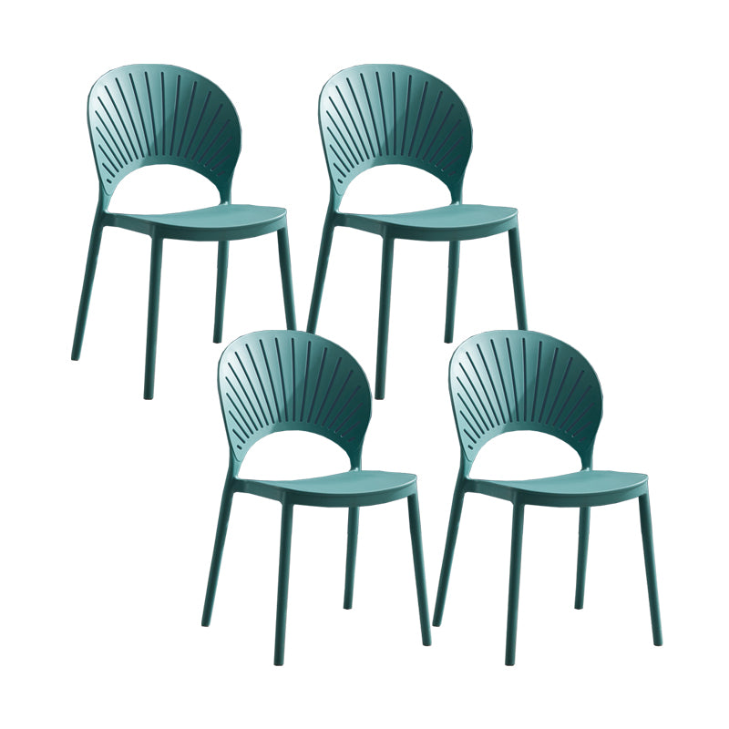 Scandinavian Matte Finish Plastic Dining Chair Home Stacking Side Chair