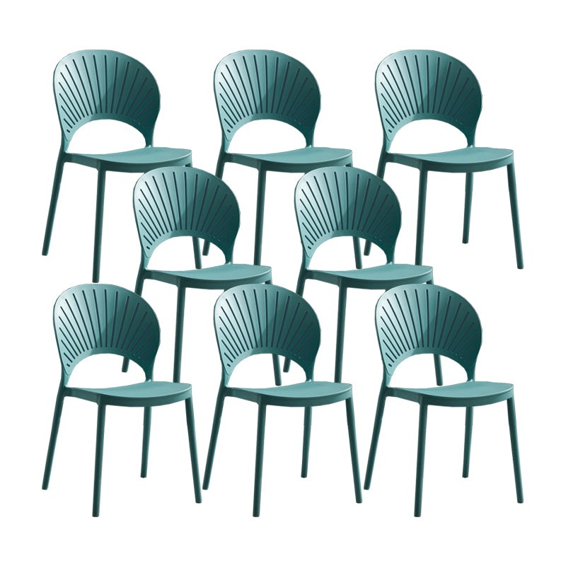 Scandinavian Matte Finish Plastic Dining Chair Home Stacking Side Chair