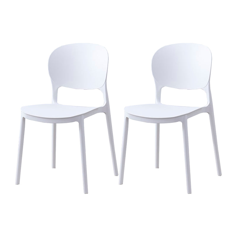 Scandinavian Restaurant Stacking Side Chair Matte Finish Plastic Dining Chair