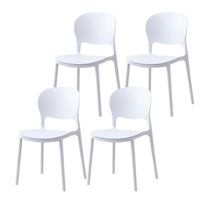 Scandinavian Restaurant Stacking Side Chair Matte Finish Plastic Dining Chair