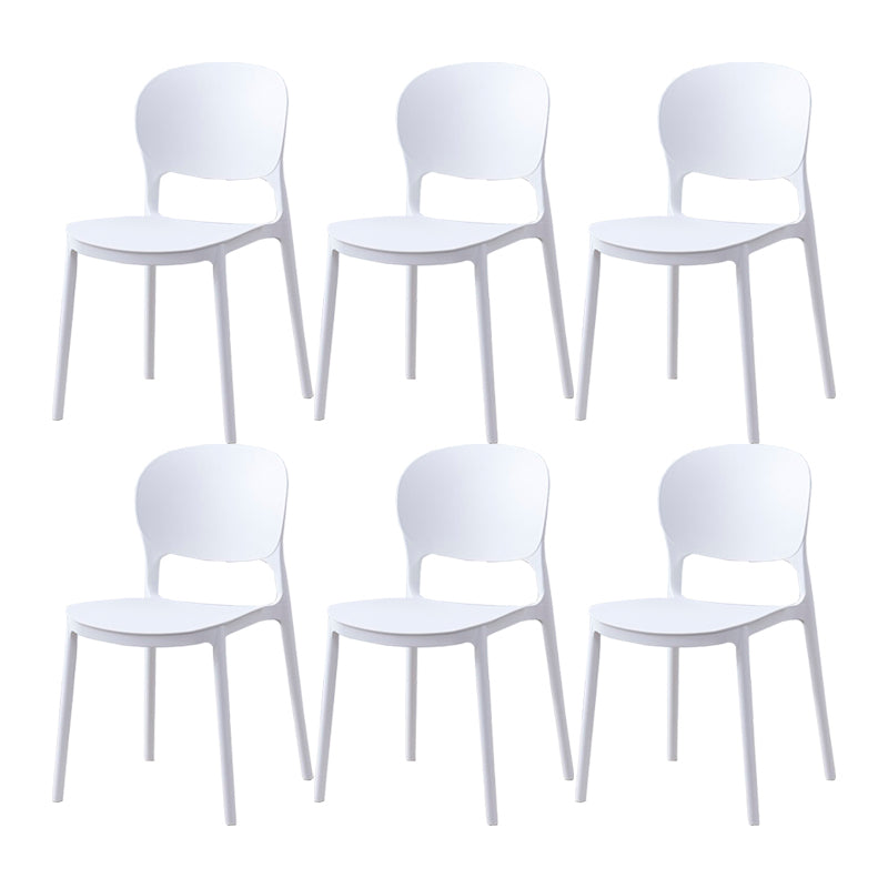 Scandinavian Restaurant Stacking Side Chair Matte Finish Plastic Dining Chair