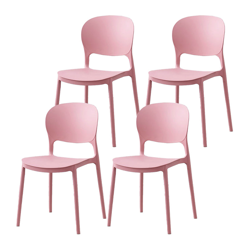 Scandinavian Restaurant Stacking Side Chair Matte Finish Plastic Dining Chair