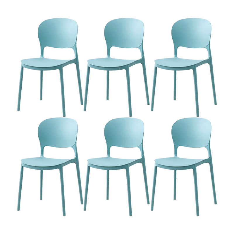 Scandinavian Restaurant Stacking Side Chair Matte Finish Plastic Dining Chair