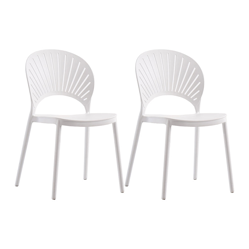 Scandinavian Milk Tea Shop Stacking Side Chair Matte Finish Plastic Dining Chair