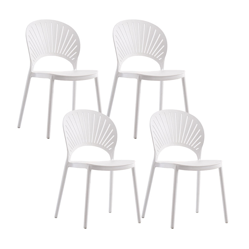 Scandinavian Milk Tea Shop Stacking Side Chair Matte Finish Plastic Dining Chair