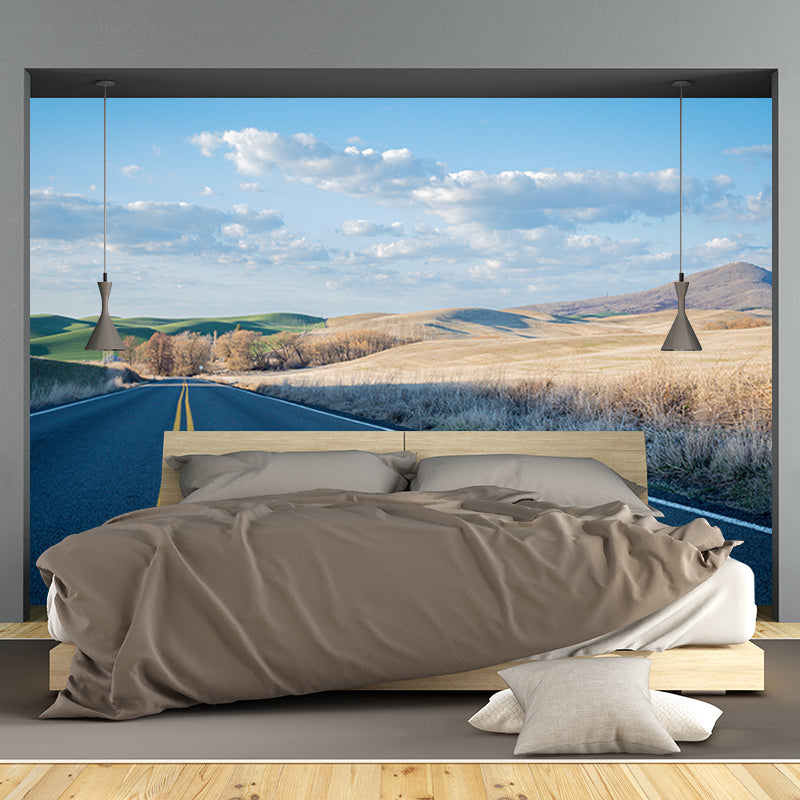 Photography Eco-friendly Wallpaper Highway Sitting Room Wall Mural