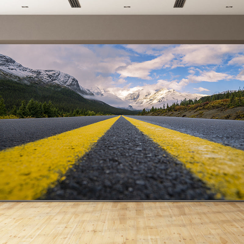 Highway Decorative Photography Wall Mural Sitting Room Wallpaper