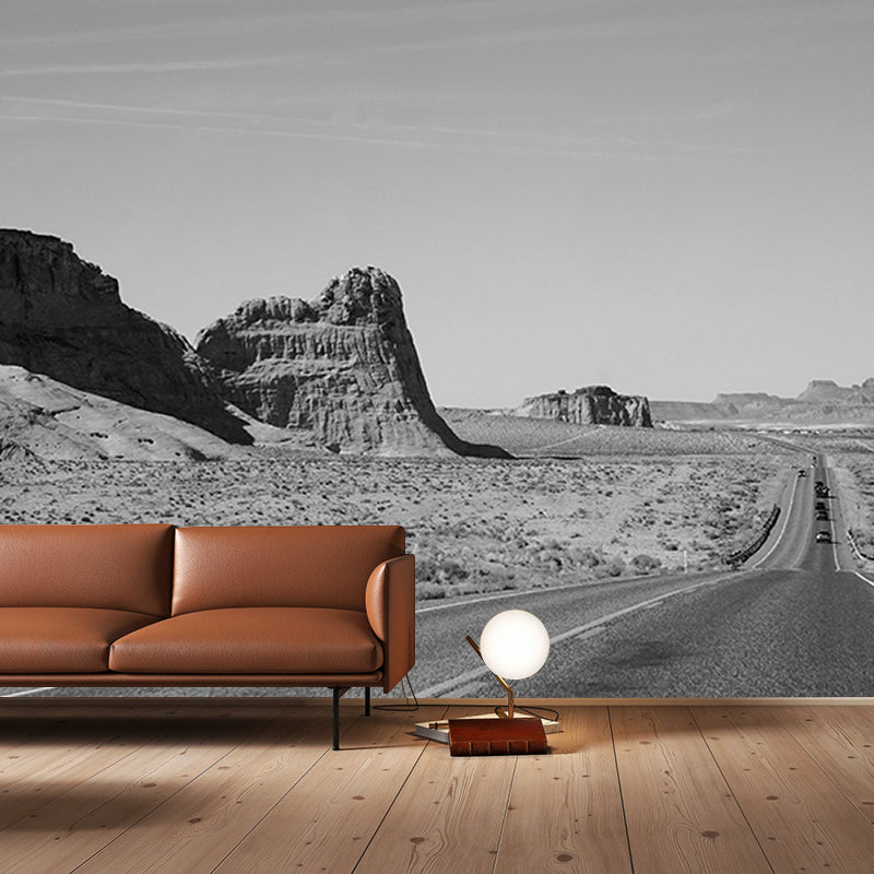 Highway Decorative Photography Wall Mural Sitting Room Wallpaper