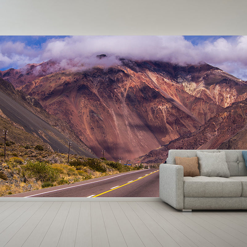 Decorative Highway Photography Wallpaper Living Room Wall Mural