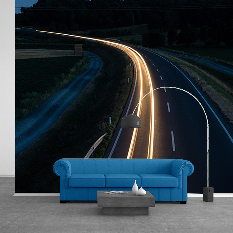 Decorative Highway Photography Wallpaper Living Room Wall Mural