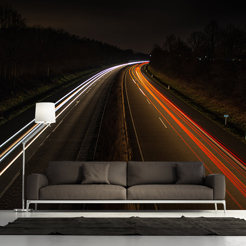 Decorative Highway Photography Wallpaper Living Room Wall Mural