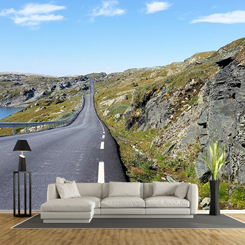 Decorative Highway Photography Wallpaper Living Room Wall Mural