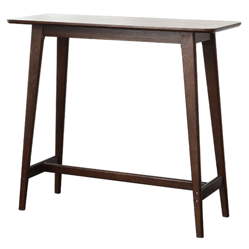 Modern Solid Wood Bistro Accent Dining Table Rectangle Indoor Patio Bar Table