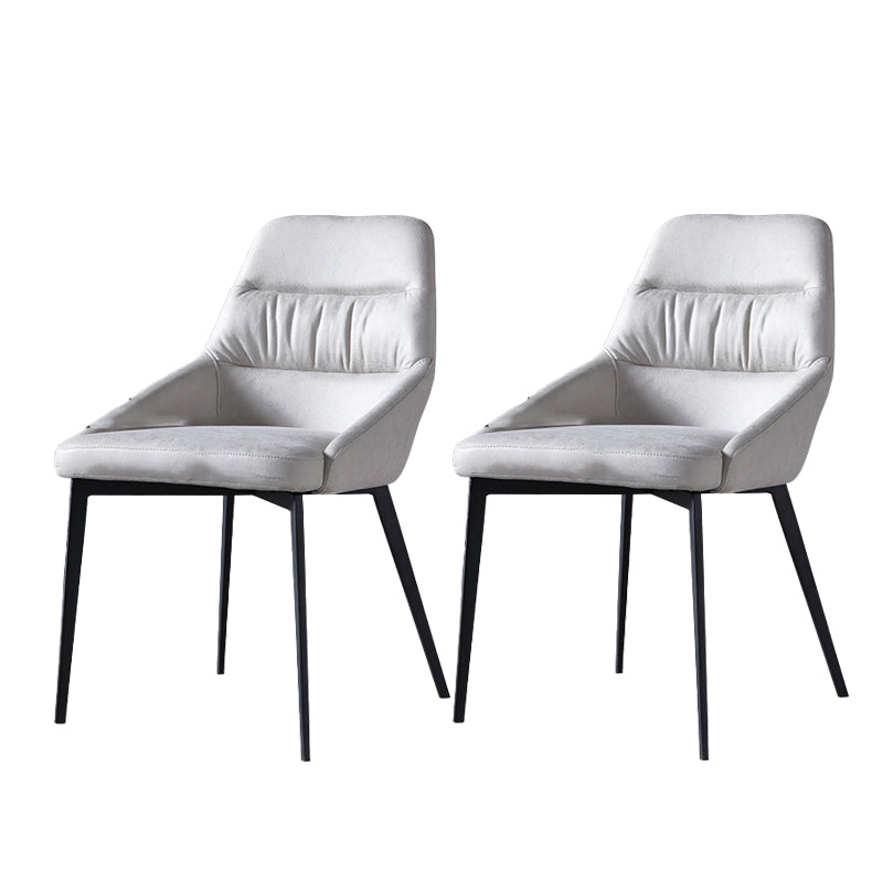 Minimalist Design Arm Solid Back Side Chairs  Upholstered Side Chair