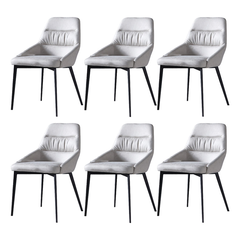 Minimalist Design Arm Solid Back Side Chairs  Upholstered Side Chair