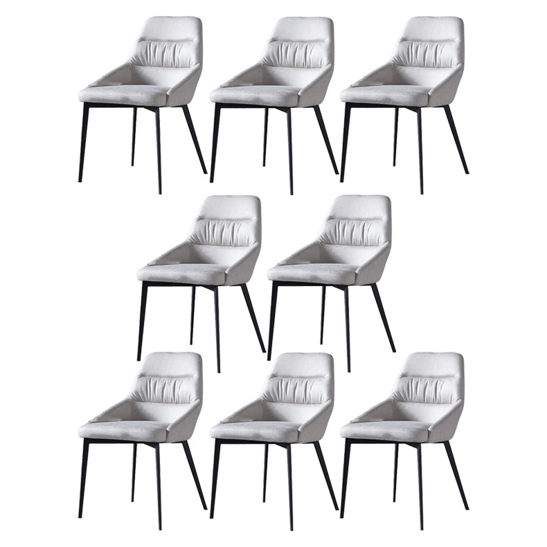 Minimalist Design Arm Solid Back Side Chairs  Upholstered Side Chair