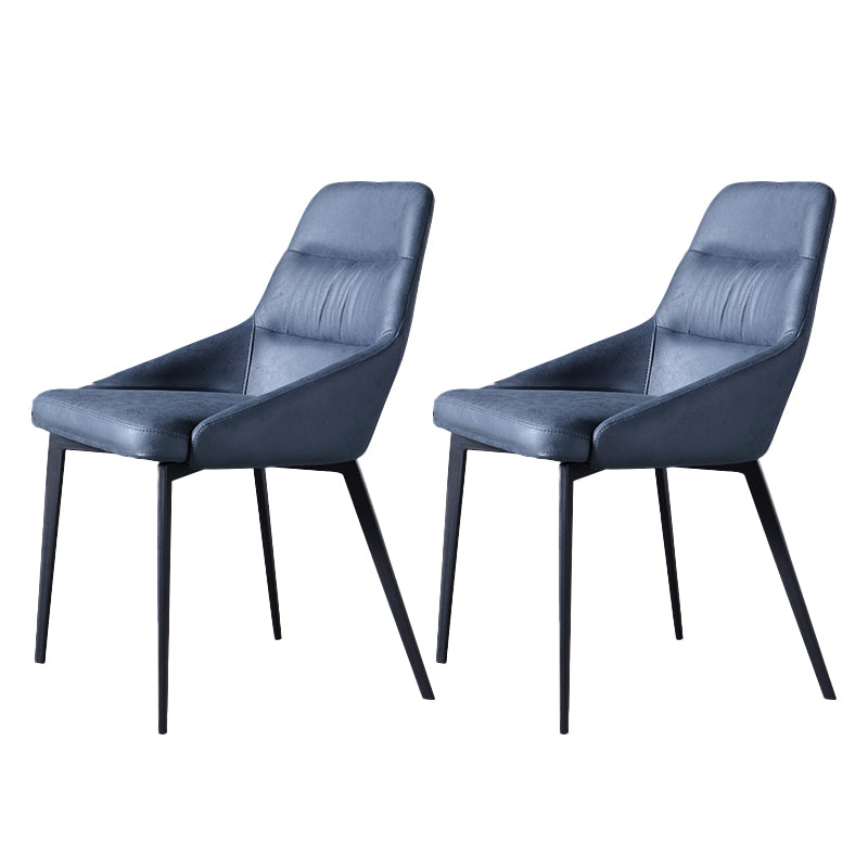 Minimalist Design Arm Solid Back Side Chairs  Upholstered Side Chair