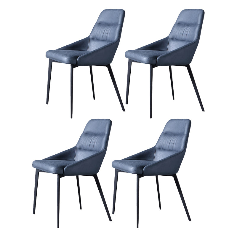 Minimalist Design Arm Solid Back Side Chairs  Upholstered Side Chair