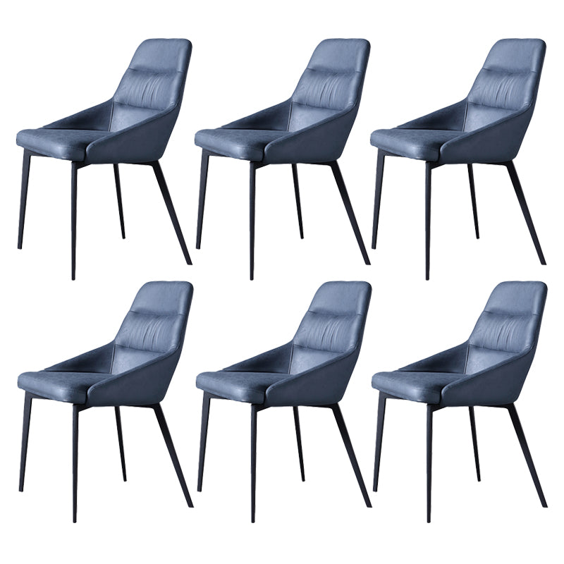 Minimalist Design Arm Solid Back Side Chairs  Upholstered Side Chair